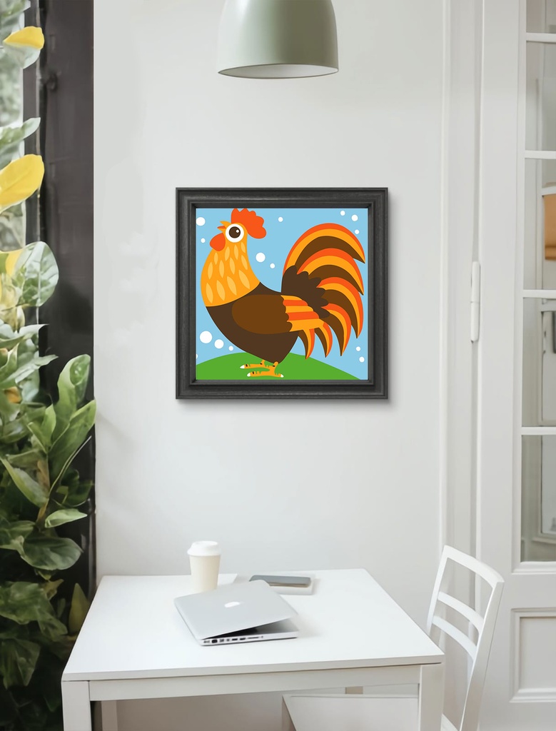 Rolled Mini Paint by Numbers - Colorful Rooster