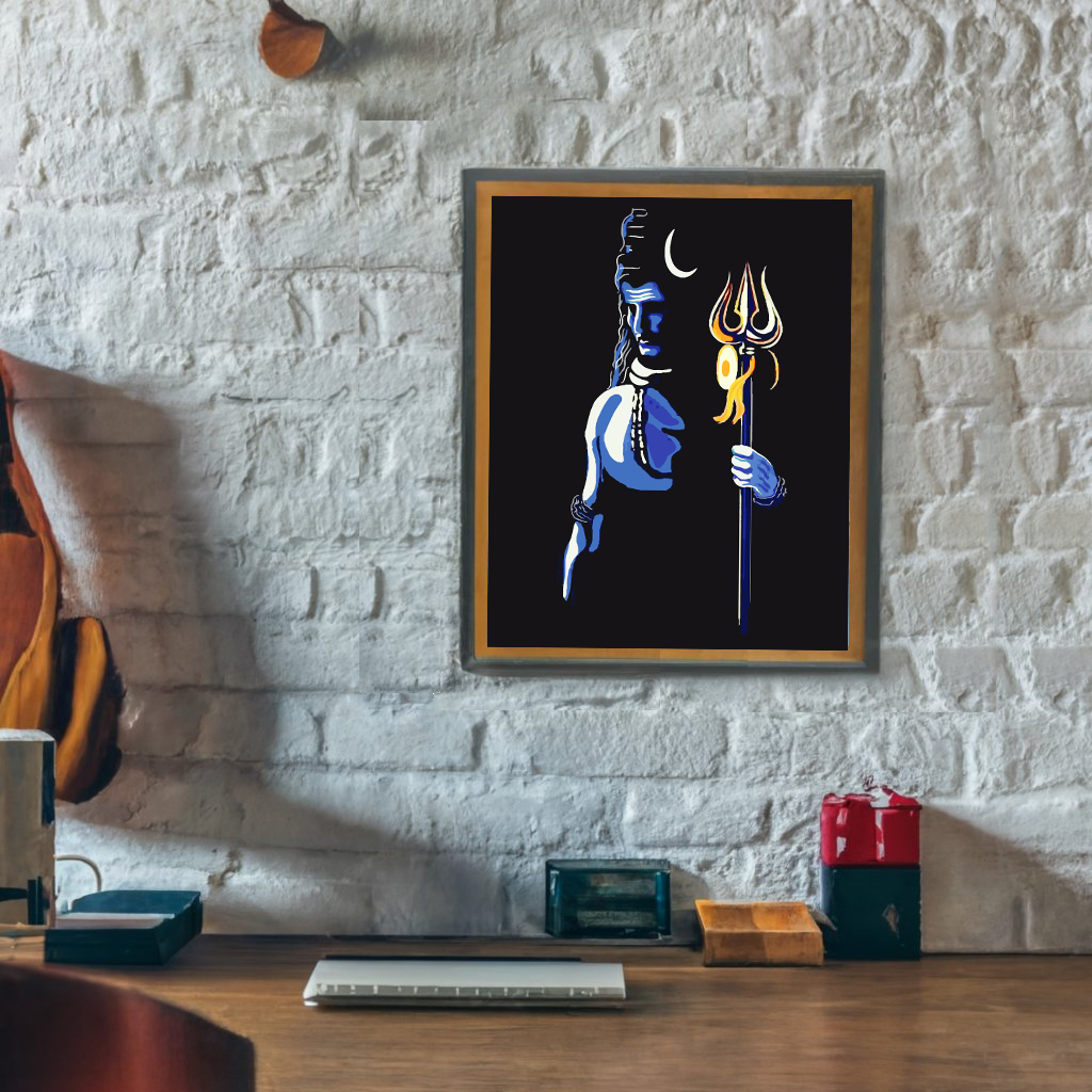 Shiva The Adiyogi - Rolled Paint By Numbers