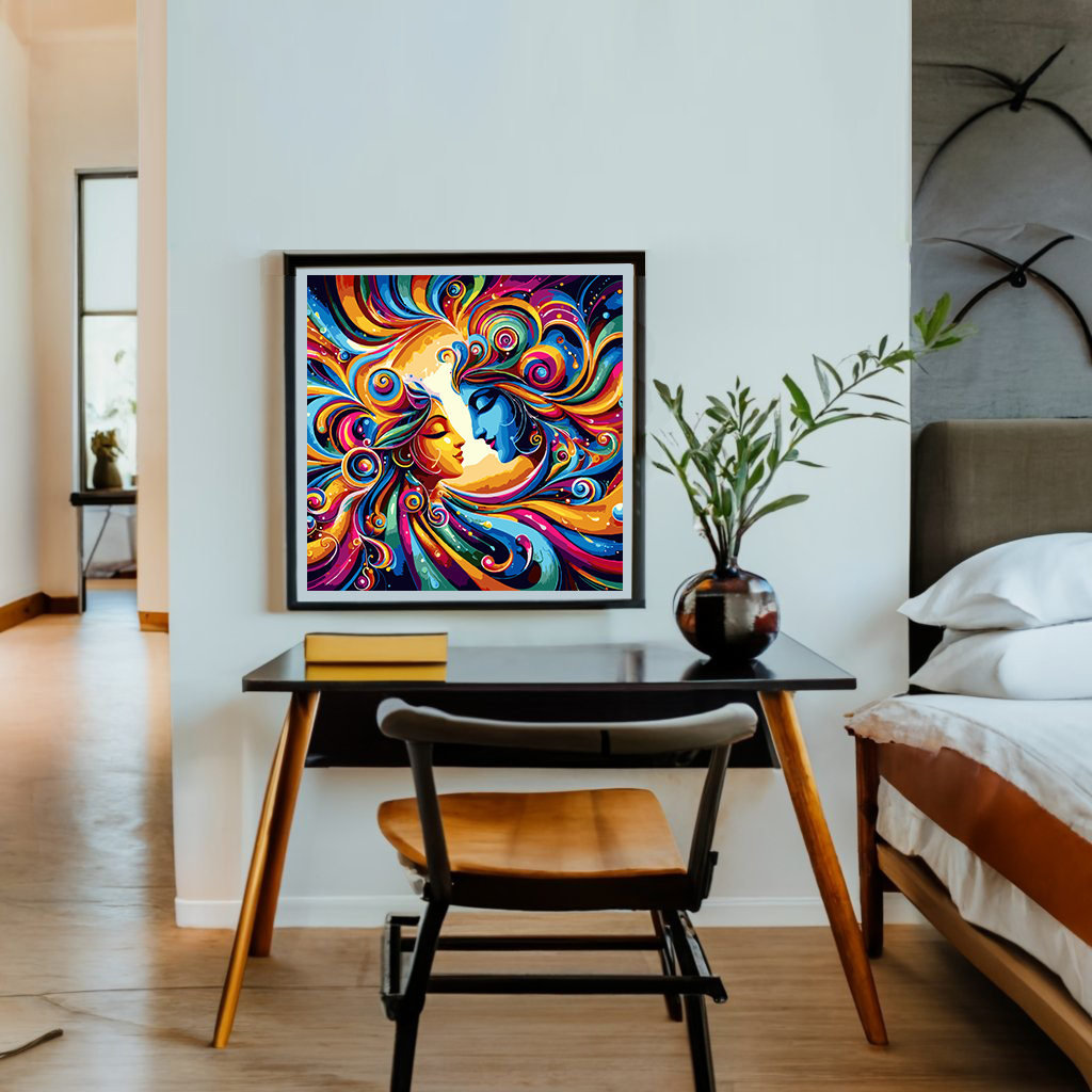 Radhe Krishn - Rolled Paint By Numbers