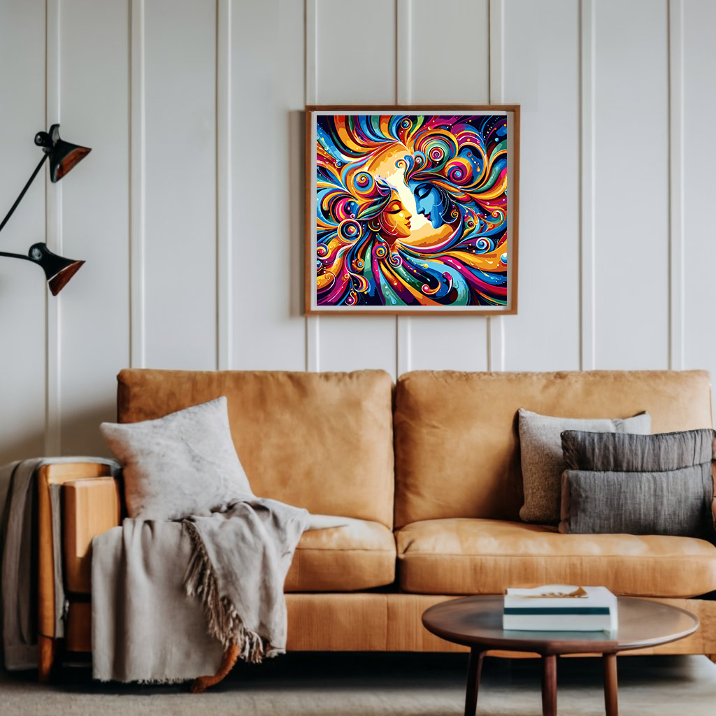 Radhe Krishn - Rolled Paint By Numbers