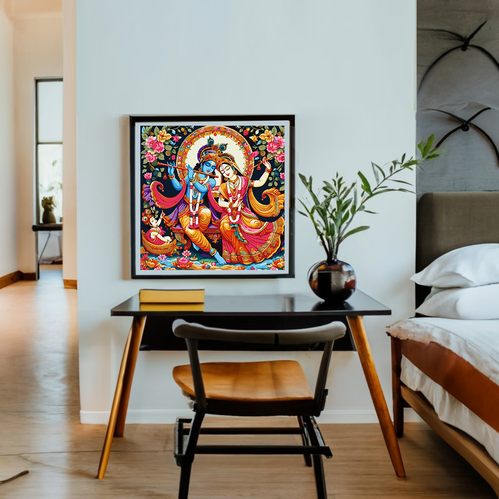 Krishna And Radha - Rolled Paint By Numbers