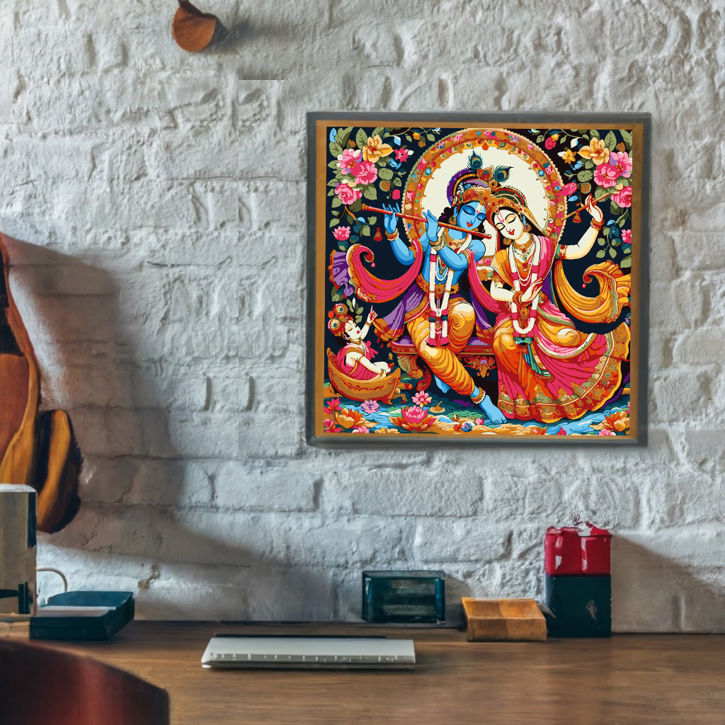 Krishna And Radha - Rolled Paint By Numbers