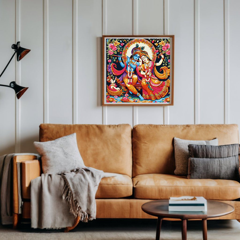Krishna And Radha - Rolled Paint By Numbers
