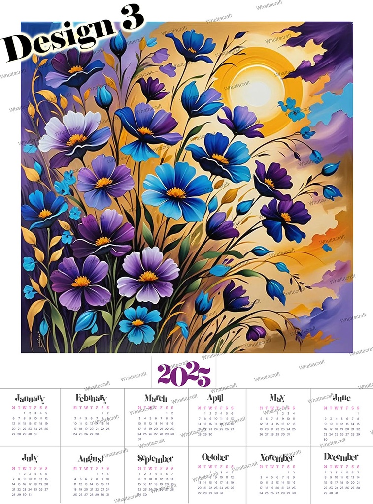 Paint By Numbers Calendar 2025