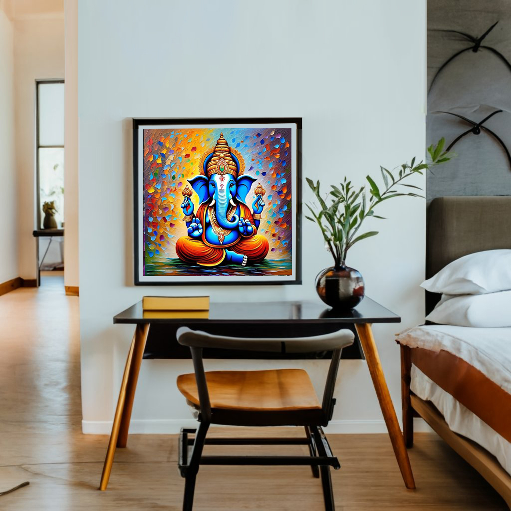 Blessing Ganesh Ji - Rolled Paint By Numbers