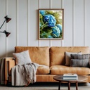 Blue Hydrangeas Flower - Rolled Paint By Numbers