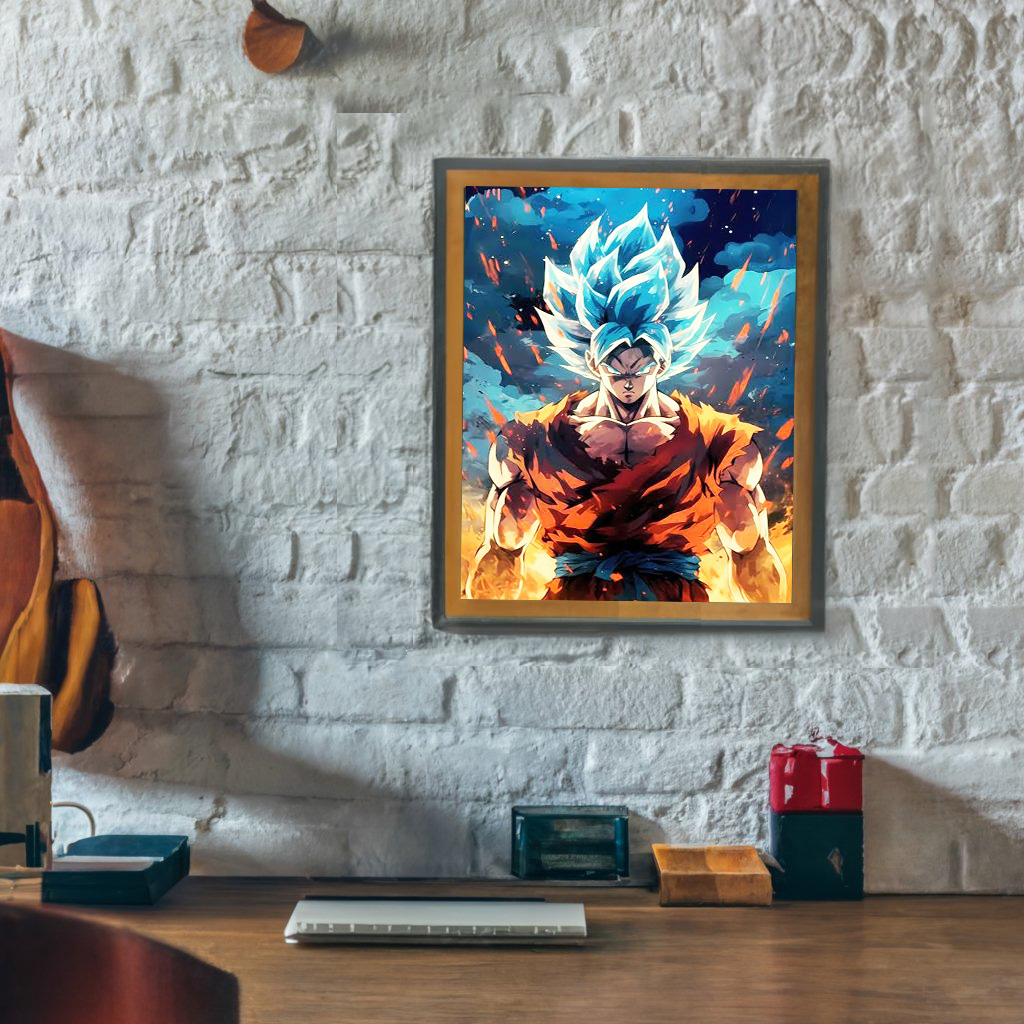 Goku Super Saiyan Anime - Rolled Paint By Numbers