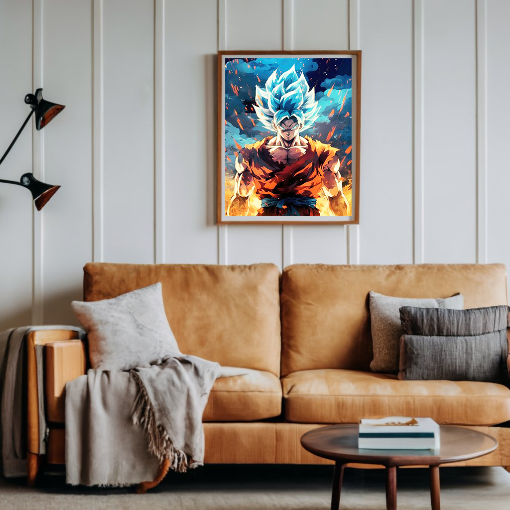 Goku Super Saiyan Anime - Rolled Paint By Numbers