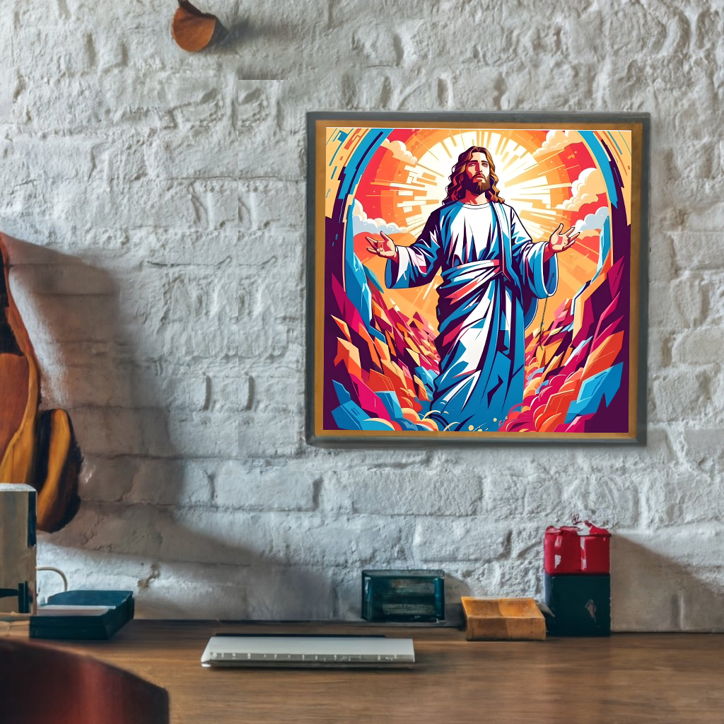 Merciful Jesus - Rolled Paint By Numbers 
