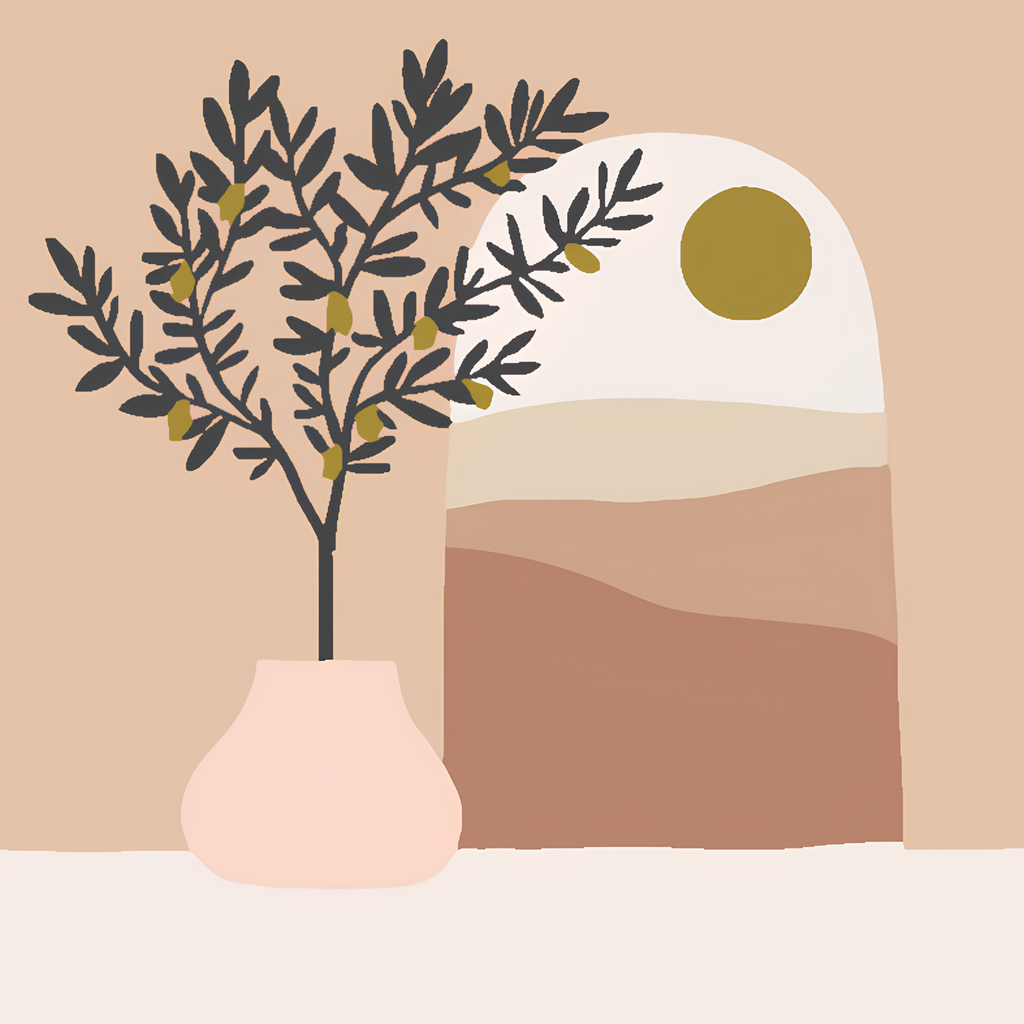 [MINI-39] Rolled Mini Paint by Numbers - Lemon Tree (Rolled Canvas)