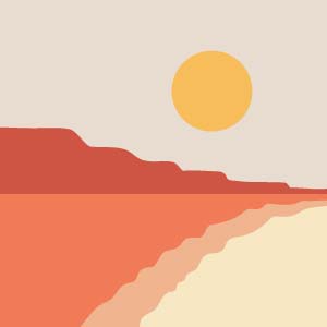 [MINI-41] Rolled Mini Paint by Numbers - Red Desert (Rolled Canvas)