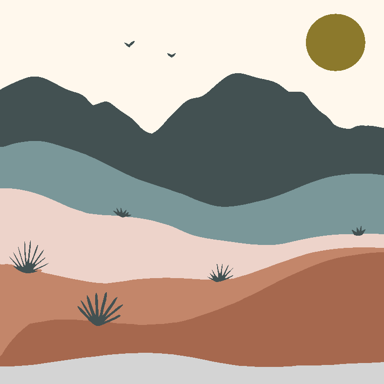 [MINI-45] Rolled Mini Paint by Numbers - Barren Dreams (Rolled Canvas)