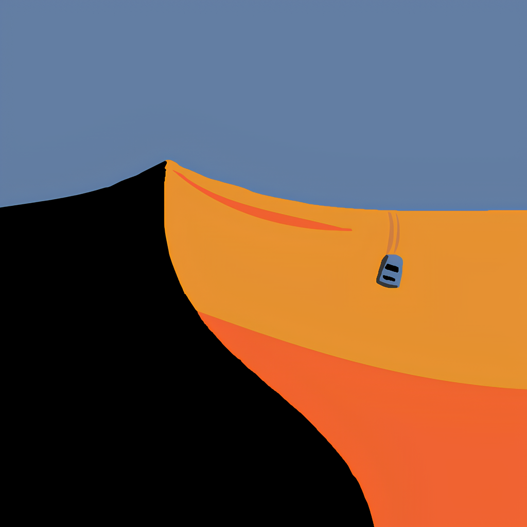 [MINI-46] Rolled Mini Paint by Numbers - Driving Down The Dunes (Rolled Canvas)