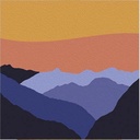 Rolled Mini Paint by Numbers - Colorful Mountains