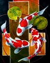 Koi Fish Pond - Rolled Paint By Numbers