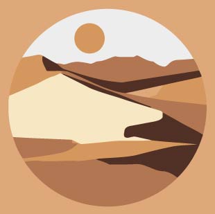 [MINI-60] Rolled Mini Paint by Numbers - Desert Landscape (Rolled Canvas)