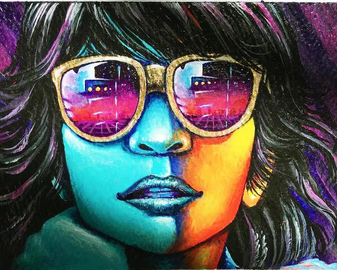 World Through My Glasses- Rolled Paint By Numbers 