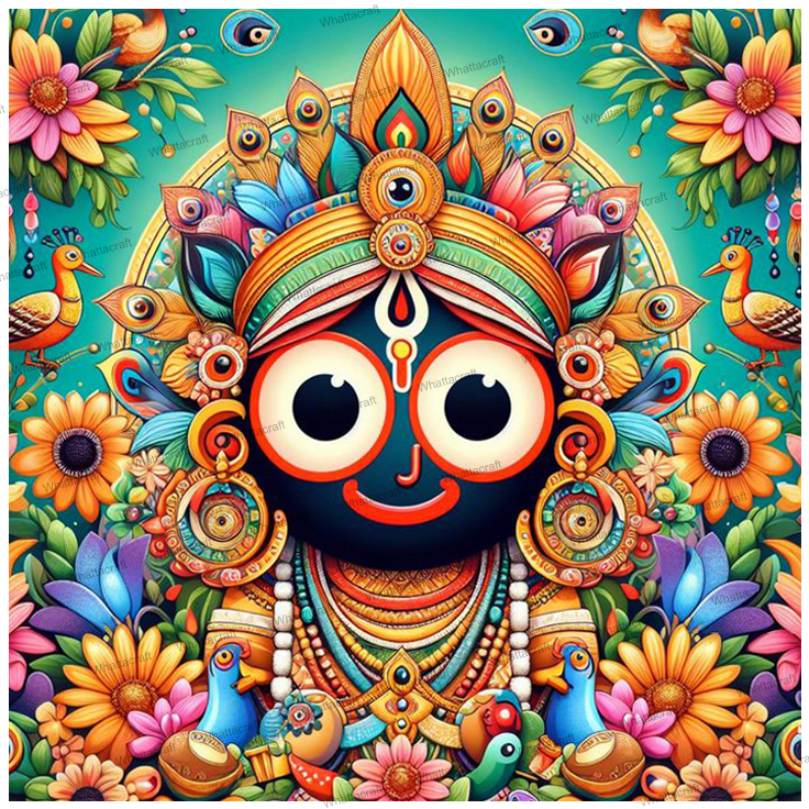 Lord Jagannath - Rolled Paint By Numbers