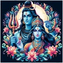 Shiv & Parvati - Rolled Paint By Numbers