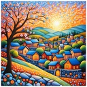 Colorful Village - Rolled Paint By Numbers