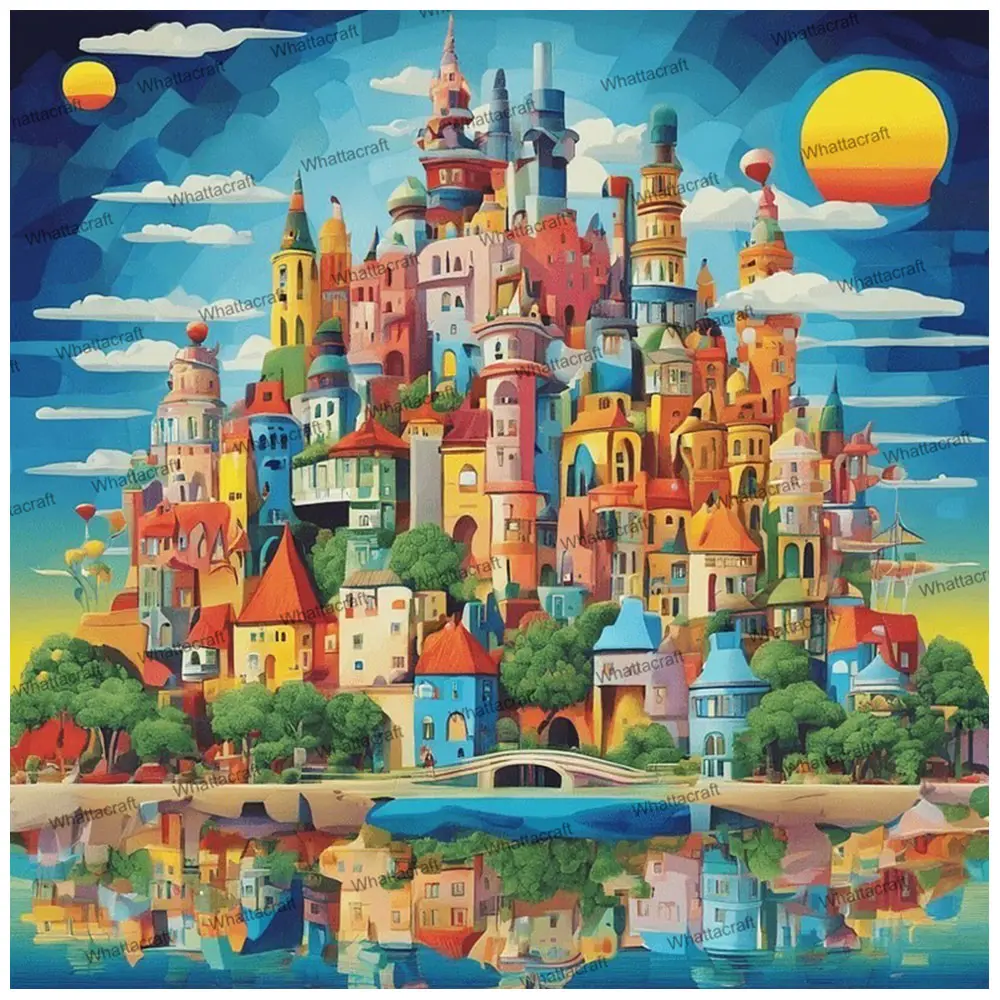 Colorful Village - Rolled Paint By Numbers