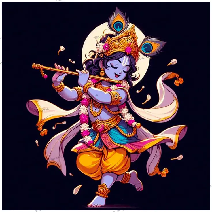 [WAC1-51] Krishna Color - Rolled Paint By Numbers 