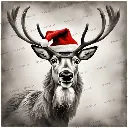 Christmas Deer - Rolled Paint By Numbers 