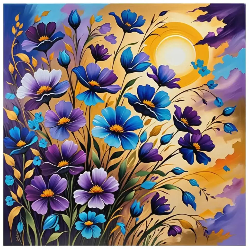 Flowers in Bloom - Rolled Paint By Numbers 