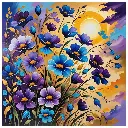 Flowers in Bloom - Rolled Paint By Numbers 