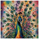 Colorful Peacock - Rolled Paint By Numbers