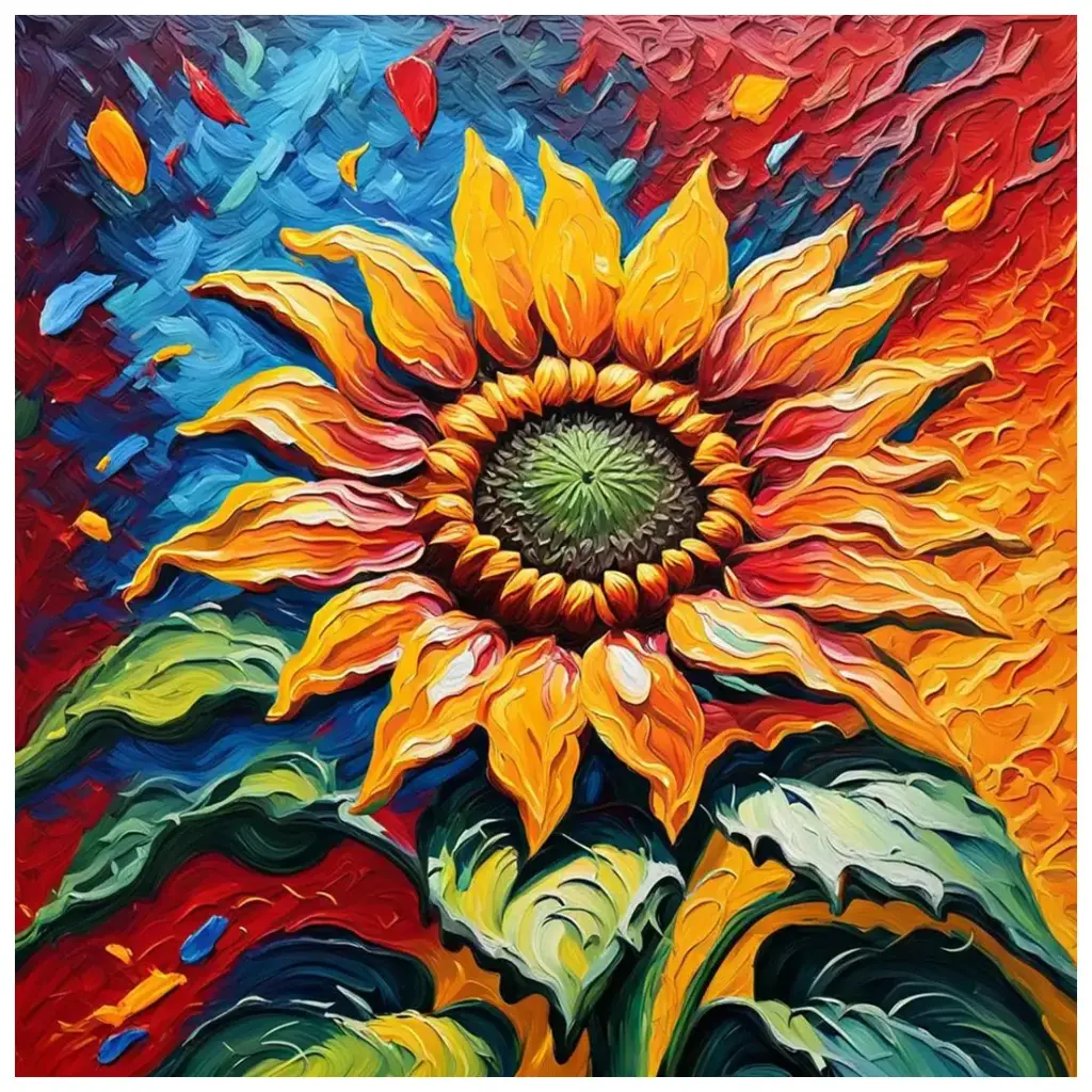  Sunflower - Rolled Paint By Numbers 