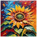  Sunflower - Rolled Paint By Numbers 