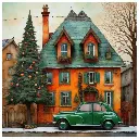 Christmas Home - Rolled Paint By Numbers 