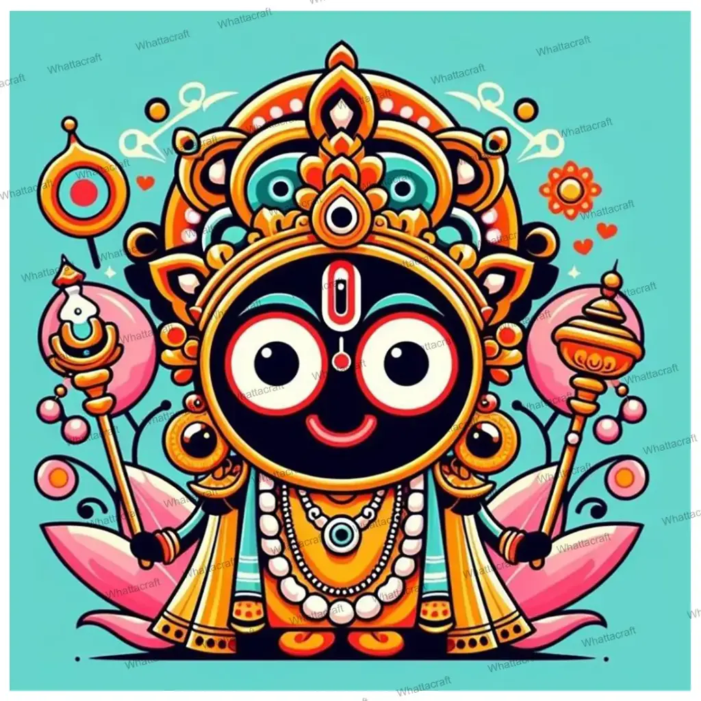 [WAC1-101] Cute Lord Jagannath - Rolled Paint By Numbers 