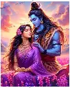 Lord Shiva and Parvati Divine - Rolled Paint By Numbers 