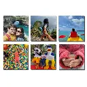 6 Customized Photo Flexible Fridge Magnets, 3x3 inches