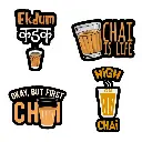 Chai Lovers Fridge Magnets - Set of 4 Magnets