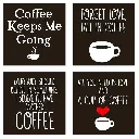 Coffee Lovers Fridge Magnets - Set of 4 Magnets
