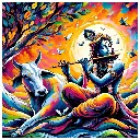 Shri Krishna Flute   - Rolled Paint By Numbers 