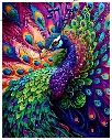 Beautiful Peacock- Rolled Paint By Numbers 