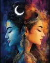 Shiv Parvati - Rolled Paint By Numbers 