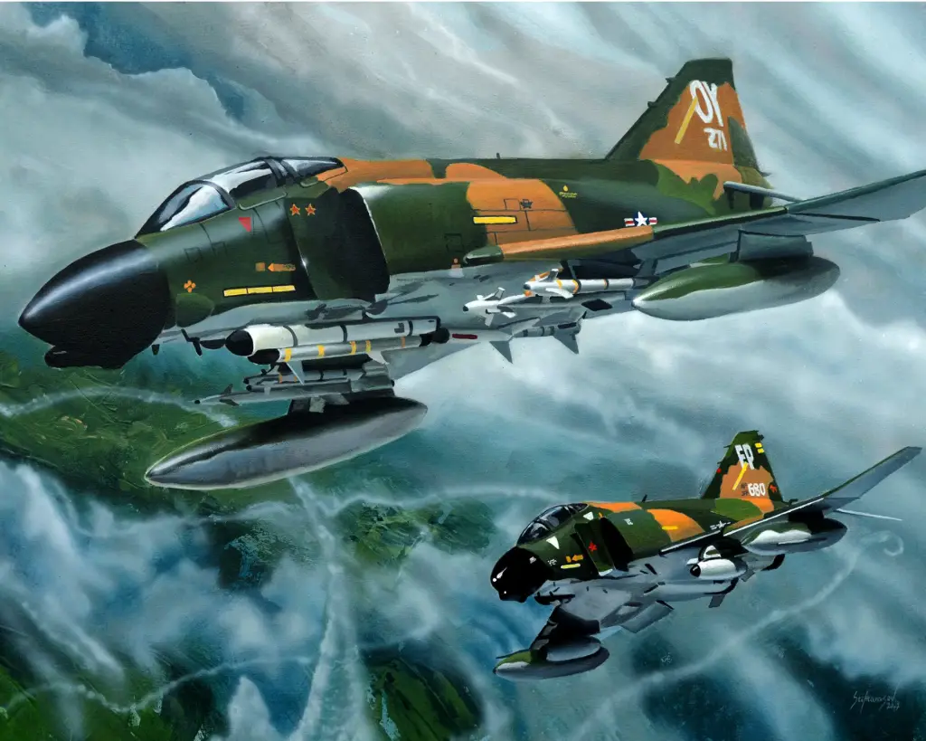  F 4 Phantom  - Rolled Paint By Numbers 