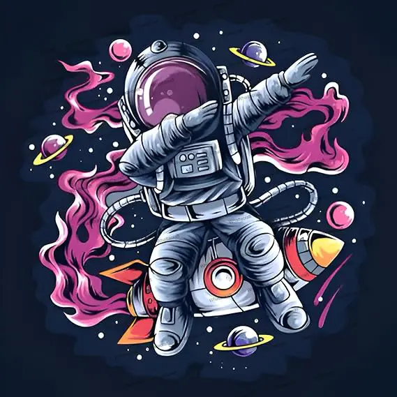 Framed Mini Paint by Numbers - Space Astronaut