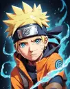 Framed Mini Paint by Numbers - Naruto Anime Character