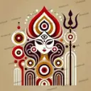 Framed Mini Paint by Numbers - Durga Shakti
