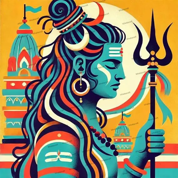 Framed Mini Paint by Numbers - Colorful Shiva