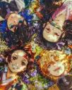  Demon Slayer Anime - Rolled Paint By Numbers