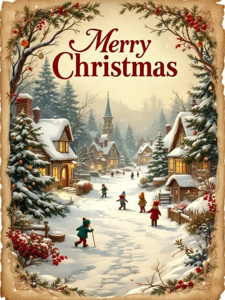  Vintage Holiday - Rolled Paint By Numbers 