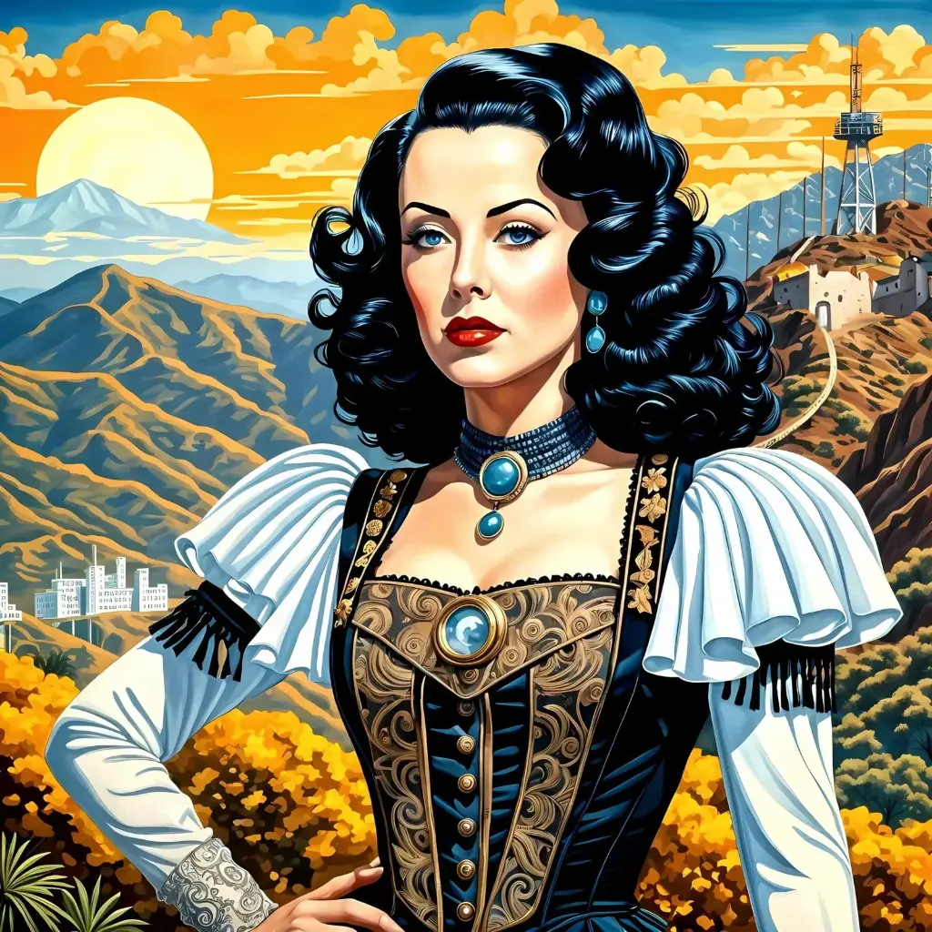 Hedy Lamarr - Rolled Paint By Numbers 