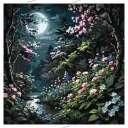 Night Garden- Rolled Paint By Numbers 